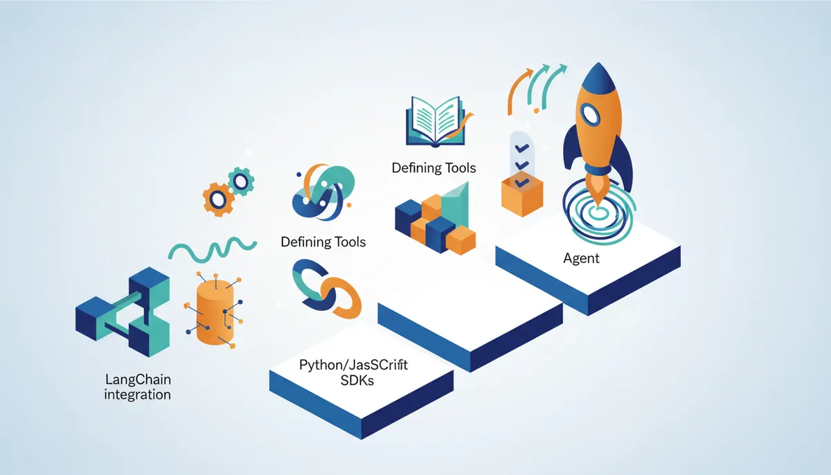 Conceptual illustration for Step-by-Step Guide to Building and Deploying AI Agents