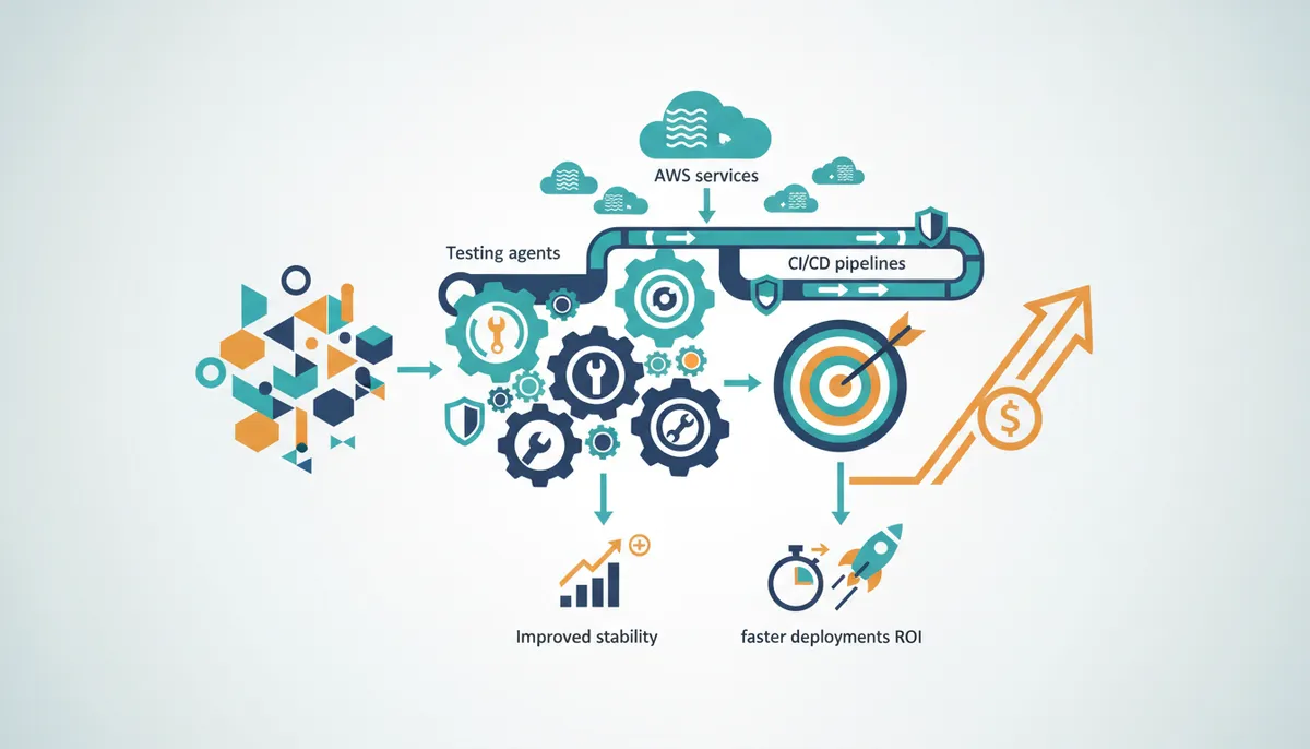 Conceptual illustration for Measurable ROI from Automated Testing in CI/CD Pipelines