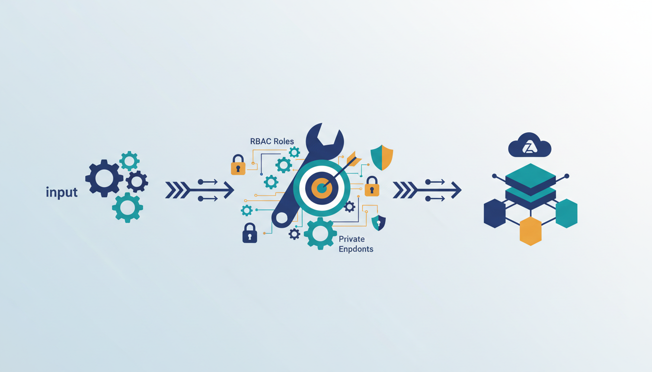 Conceptual illustration for Deploying Secure and Scalable AI Workflows in Azure